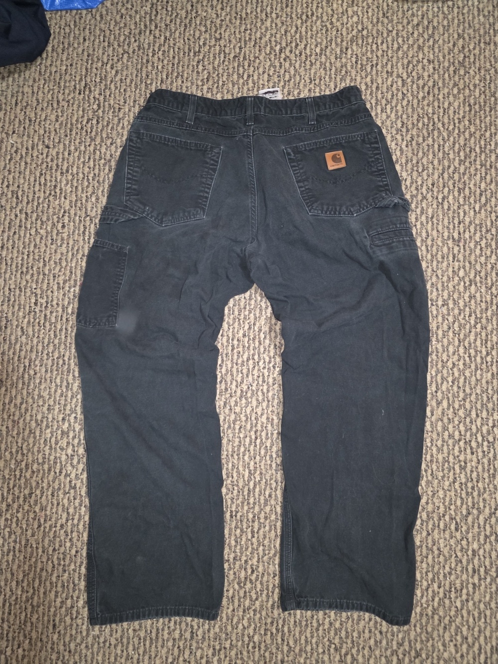 Carhartt Men's Black Cargo Work Pants with Utility Pockets